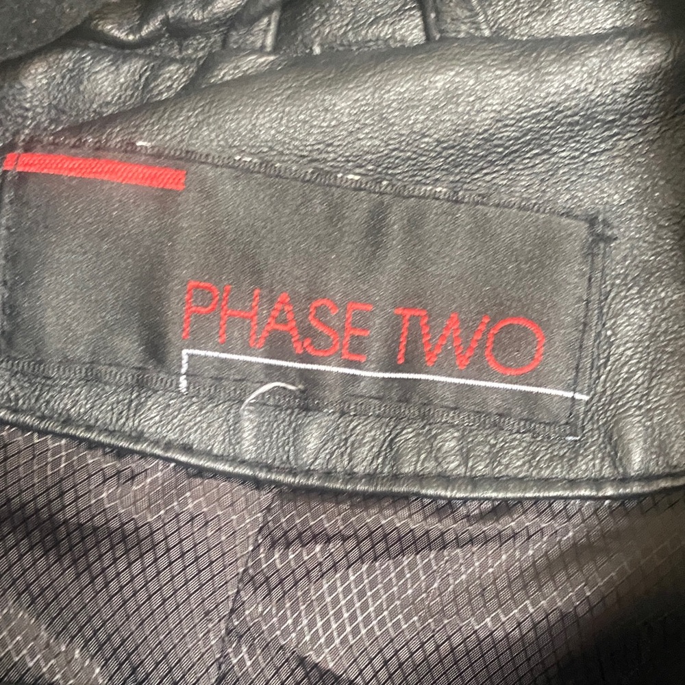 Classic Black Leather Zip Jacket - Picture 2 of 6